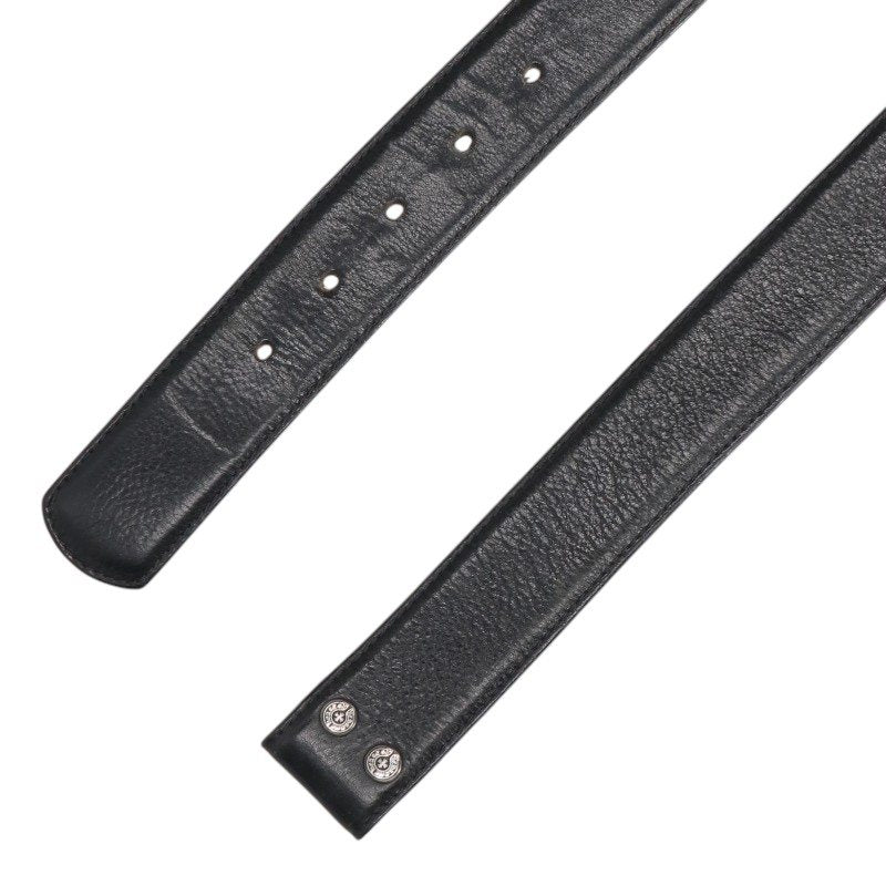 Chrome Hearts 1.5" Scroll Rivets Leather Belt Size 32