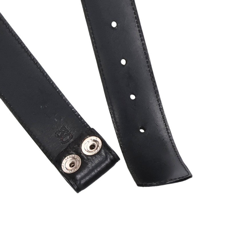 Chrome Hearts 1.5" Scroll Label Rivets Leather Belt Size 30