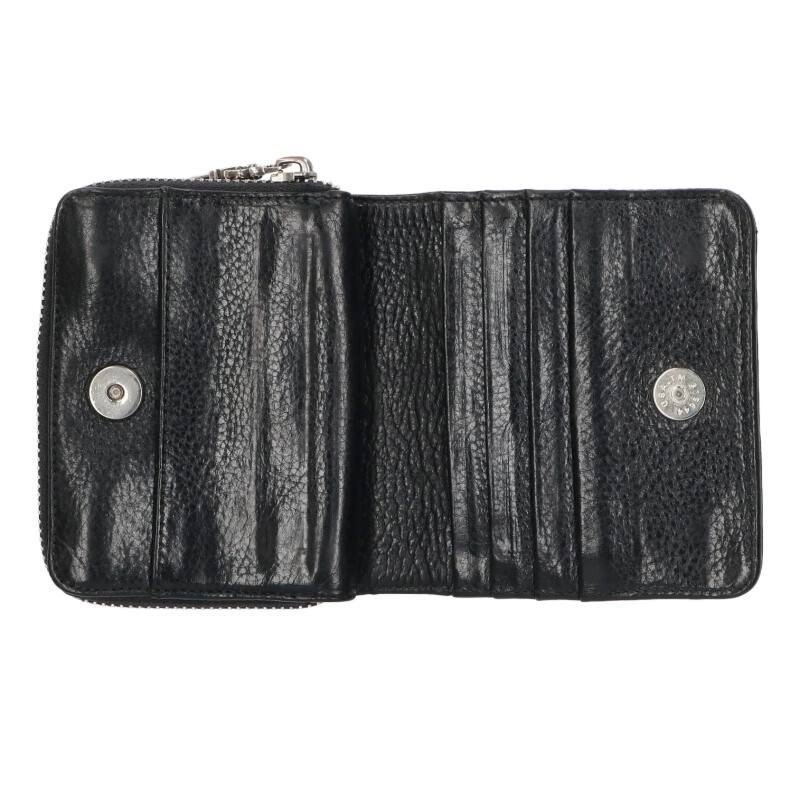 Chrome Hearts SQ ZIP BILL Rnd Zip Wallet Black Size ONE SIZE