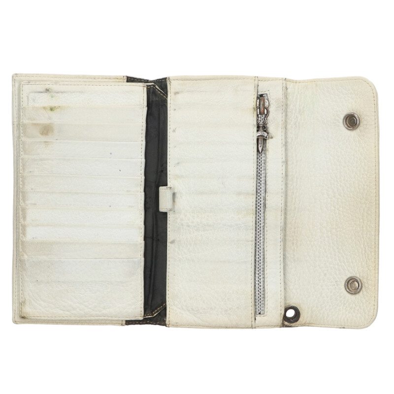 Chrome Hearts WAVE Cross Ball Leather Wallet Size ONE SIZE