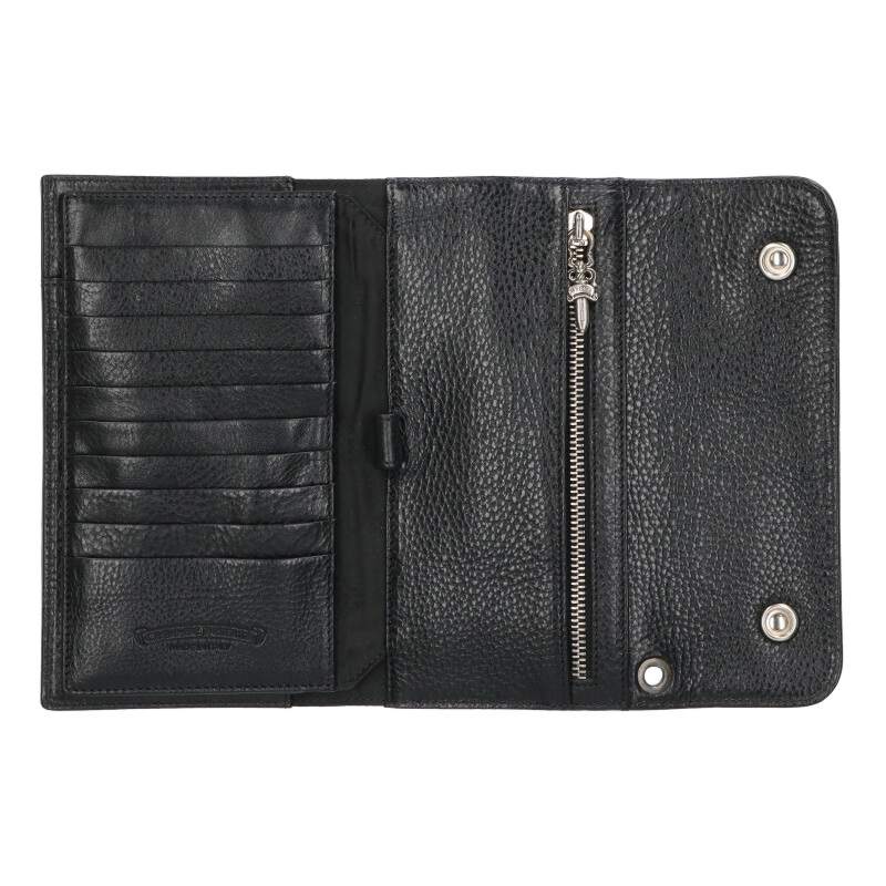 Chrome Hearts WAVE Cross Ball Leather Wallet Size ONE SIZE