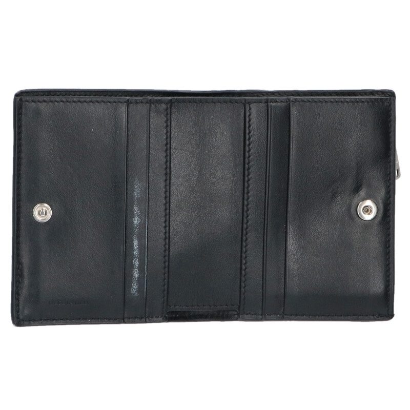 CELINE Triomphe Logo Embossed Compact Wallet Size ONE SIZE