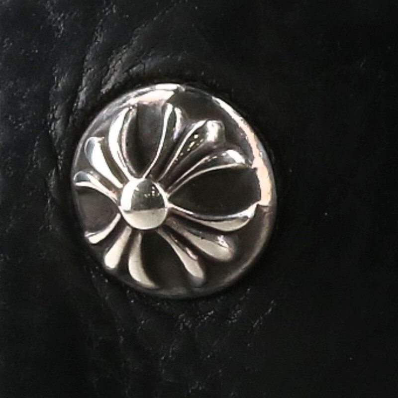 Chrome Hearts 2-Zip Cross Ball Leather Wallet Size ONE SIZE