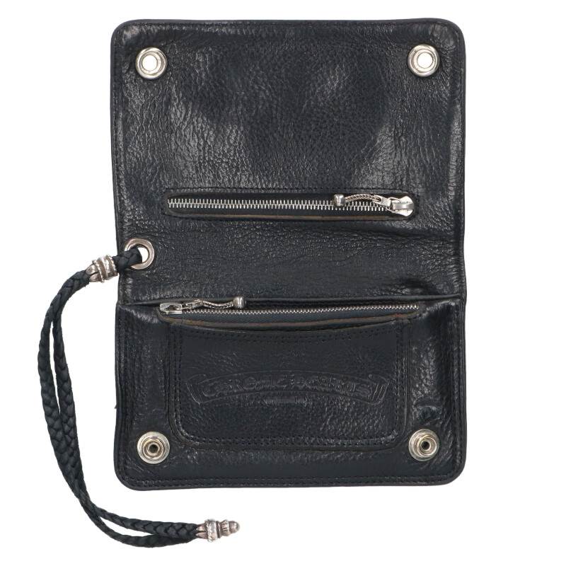 Chrome Hearts 2-Zip Strap Cross Button Wallet Size ONE SIZE