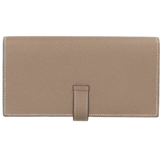 HERMES Bearn Soufflet Etoupe Gold Hardware Size ONE SIZE
