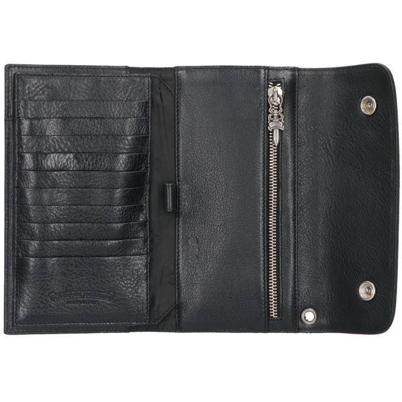 Chrome Hearts WAVE Cross Ball Leather Wallet Size ONE SIZE