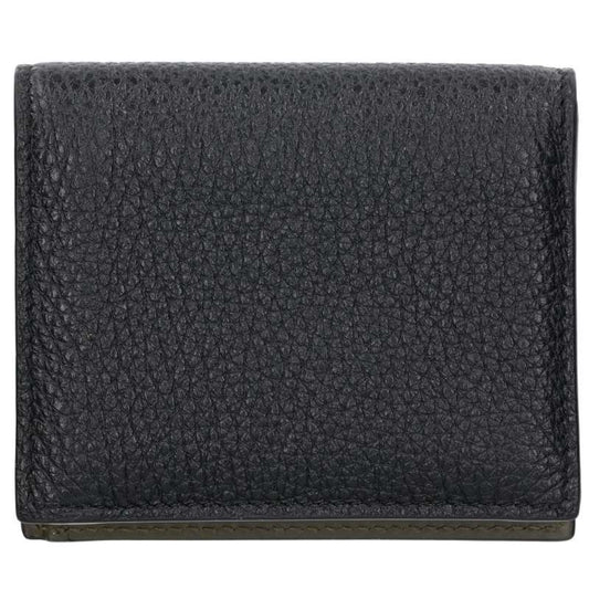 PRADA 2MO008 Bifold Triangle Wallet Black Size ONE SIZE