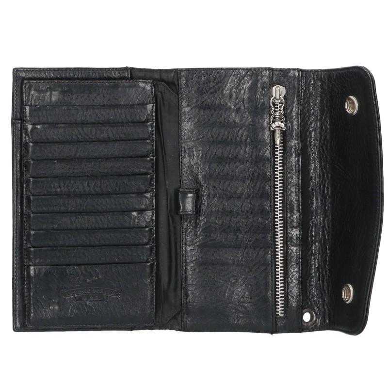 Chrome Hearts Wave Cross Ball Wallet Black Size ONE SIZE