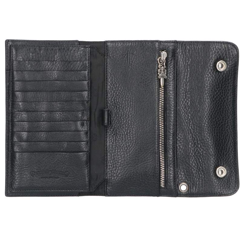 Chrome Hearts WAVE Cross Ball Wallet Black Size ONE SIZE