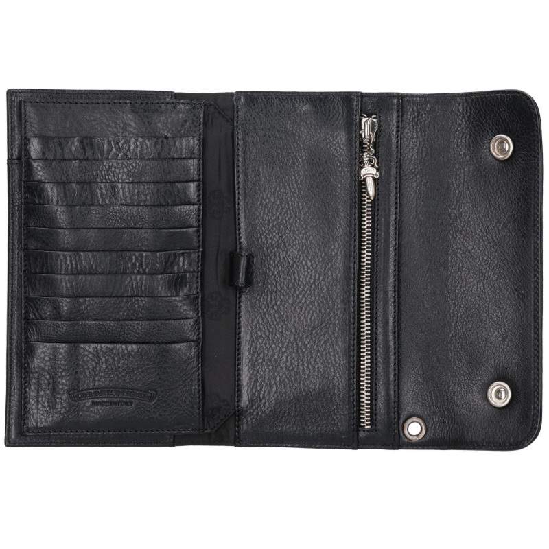 Chrome Hearts Wave Cross Ball Leather Wallet Size ONE SIZE