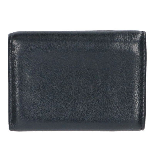 PRADA Viello Daino Logo Leather Trifold Wallet Size ONE SIZE
