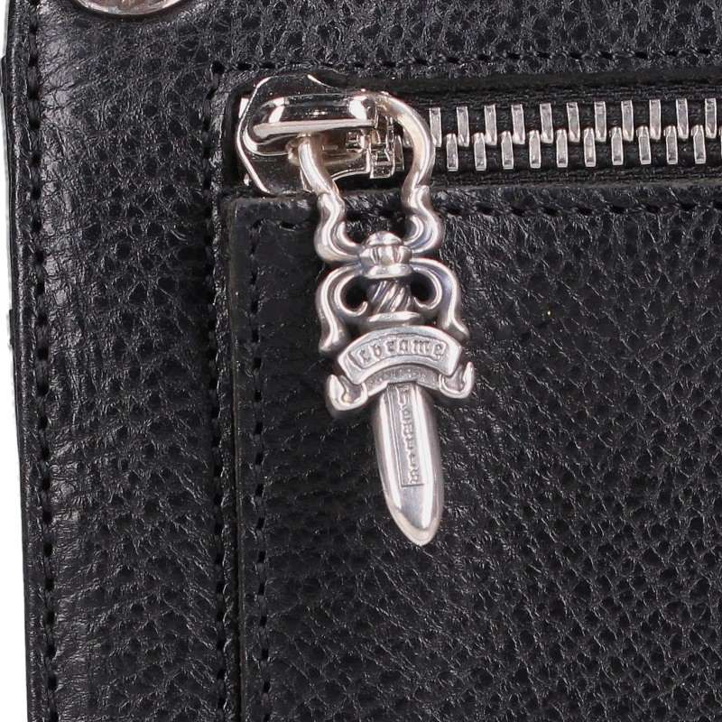 Chrome Hearts Wave Cross Ball Leather Wallet Size ONE SIZE