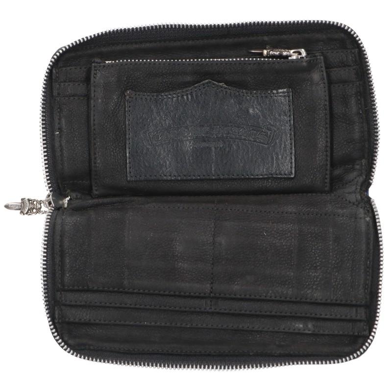 Chrome Hearts REC F ZIP Double Leather Wallet Size ONE SIZE