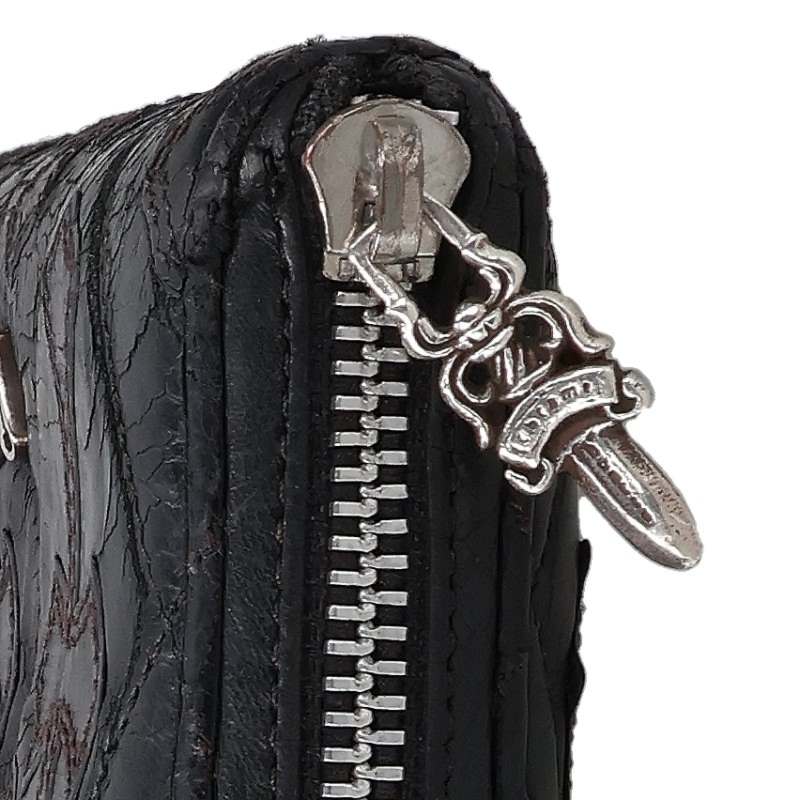 Chrome Hearts REC F ZIP Quilted Cemetery Cross Wallet