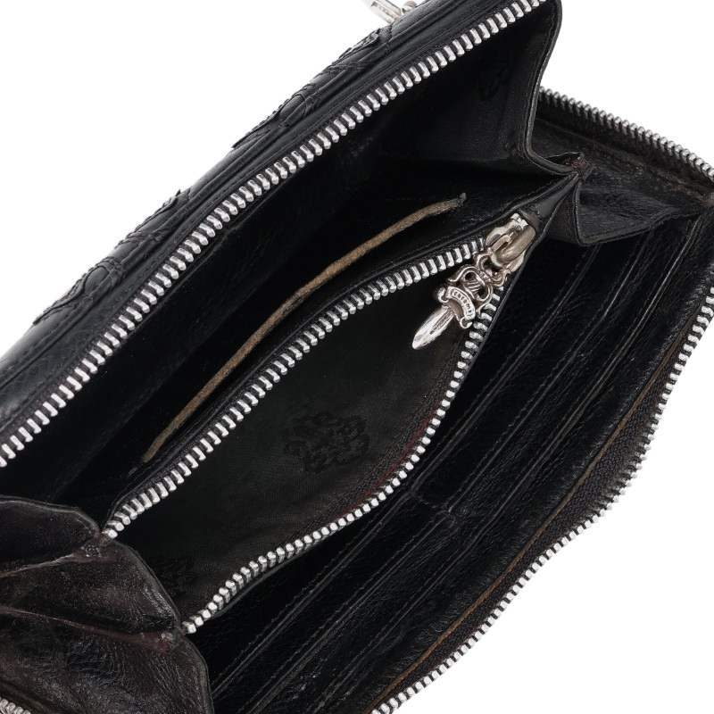 Chrome Hearts REC F ZIP QUILTED Cemetery Cross Wallet Multi