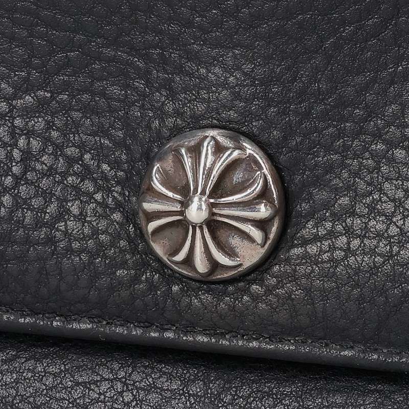Chrome Hearts Judy Cross Button Leather Wallet