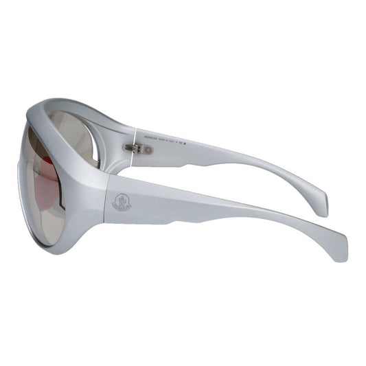 MONCLER ME8010 Oversized Sunglasses Silver Size ONE SIZE