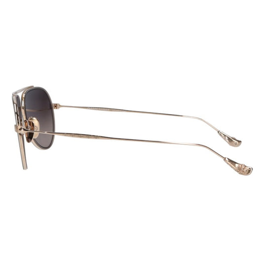 Chrome Hearts BONE PRONE V Tear Drop Sunglass Gold x Black Size 59