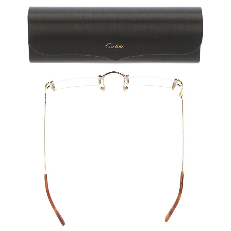 Cartier CT0092O Gold Rimless Metal Frame Size ONE SIZE