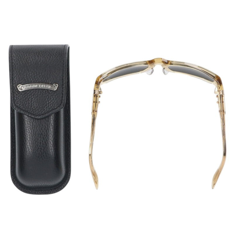 Chrome Hearts Cross Temple Yellow Gold Sunglasses Size 58
