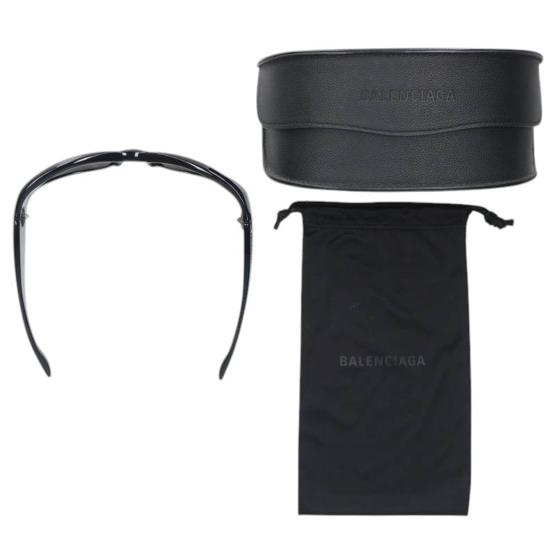 BALENCIAGA Wrap D-Frame Black Sunglasses Size 64