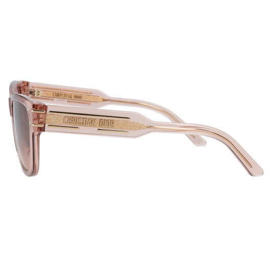DIOR Side Logo Square Frame Pink Sunglasses Size 54