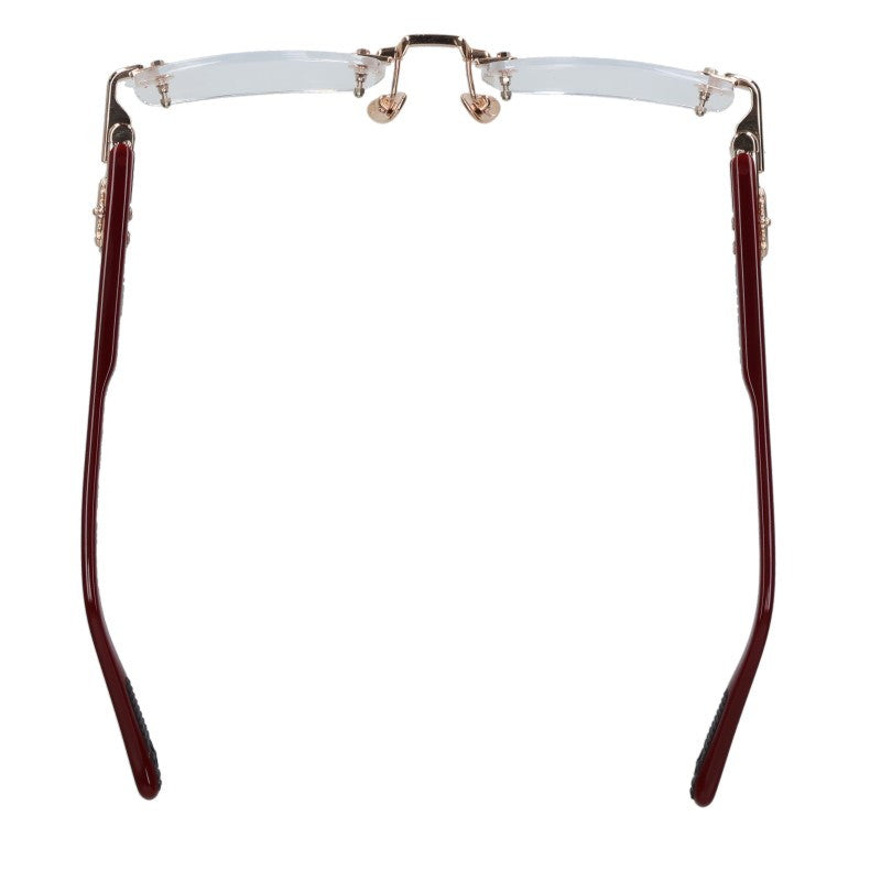 Chrome Hearts DEEP I Floral Temple Glasses Gold Size 54