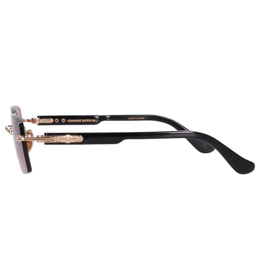 Chrome Hearts K18GP Floral Cross Sunglasses Gold Size 57