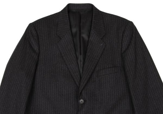 Papas Charcoal Wool Stripe Tailored Blazer Size 48M