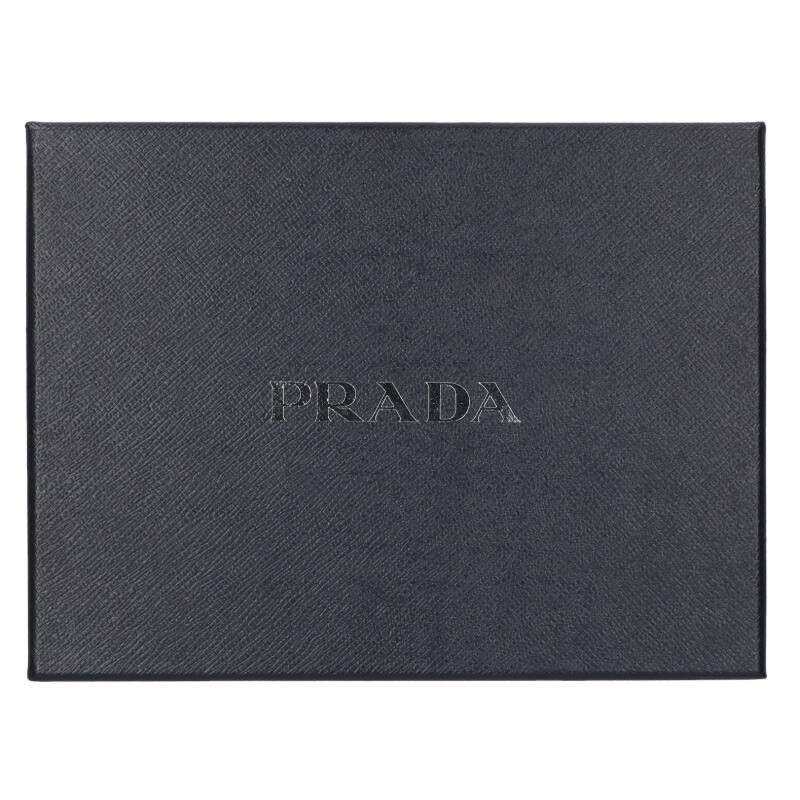 PRADA Wool Cashmere Triangle Logo Neck Warmer Black