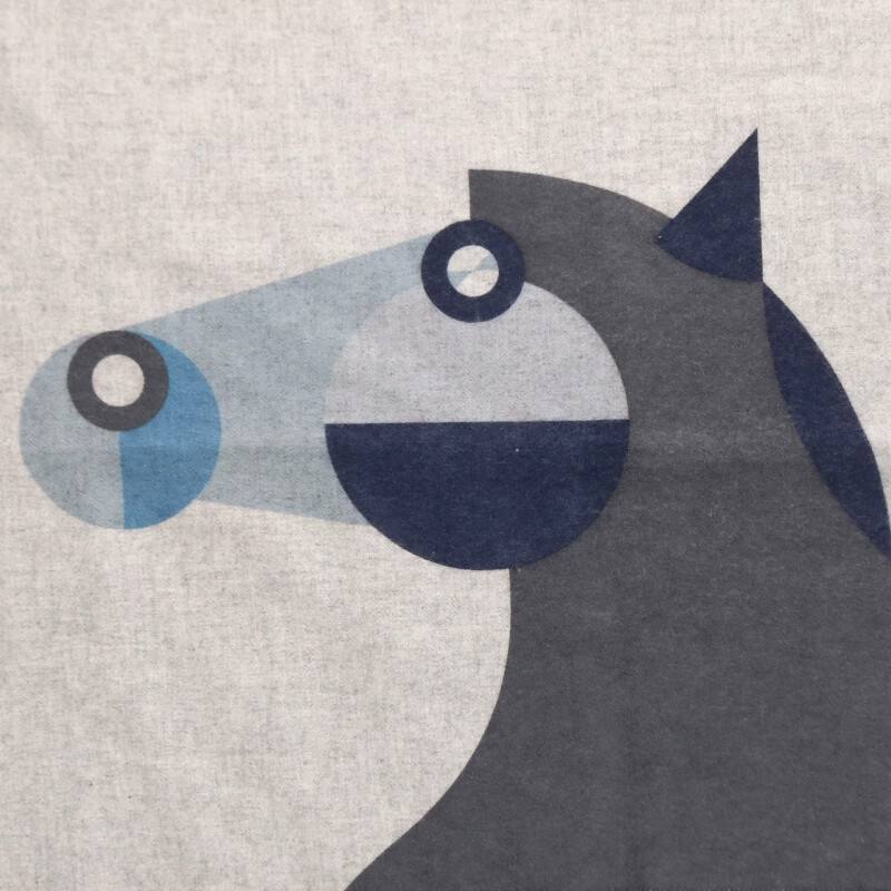 HERMES Theoreme D'Equateur Cashmere Scarf Gray Size ONE SIZE