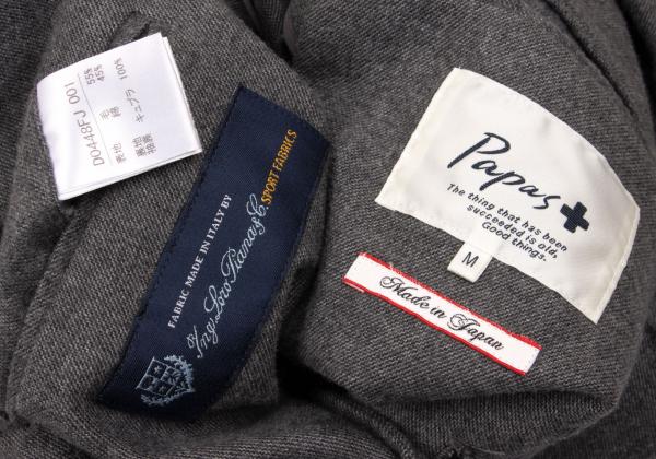 Papas Loro Piana Wool Cotton Tailored Blazer Gray Size M