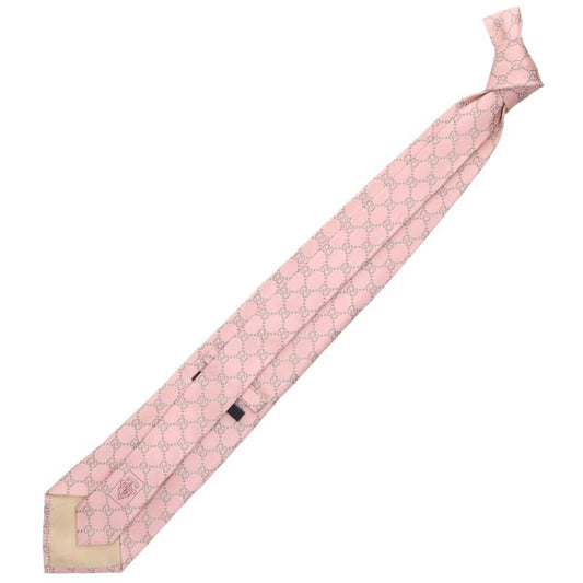 GUCCI Pink GG Pattern Silk Tie Size ONE SIZE
