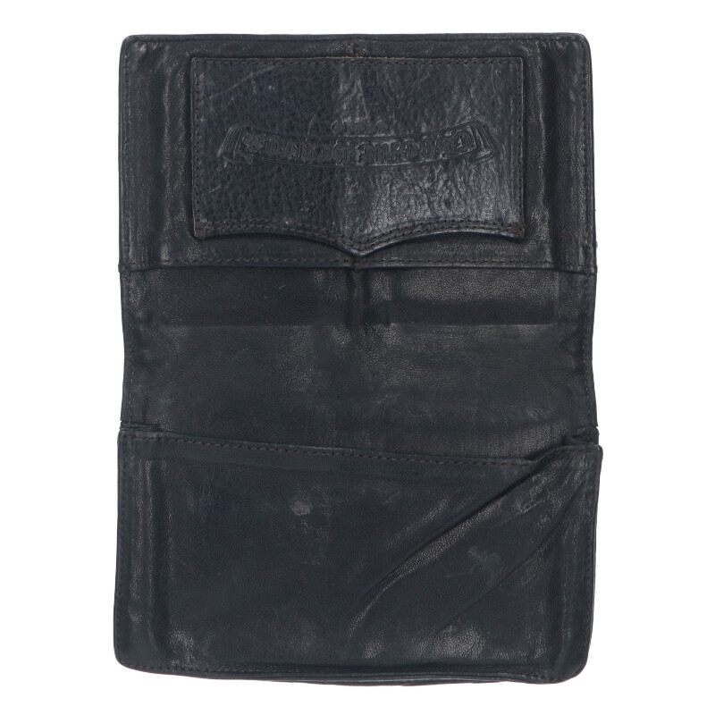 Chrome Hearts Scroll Label Card Case Black
