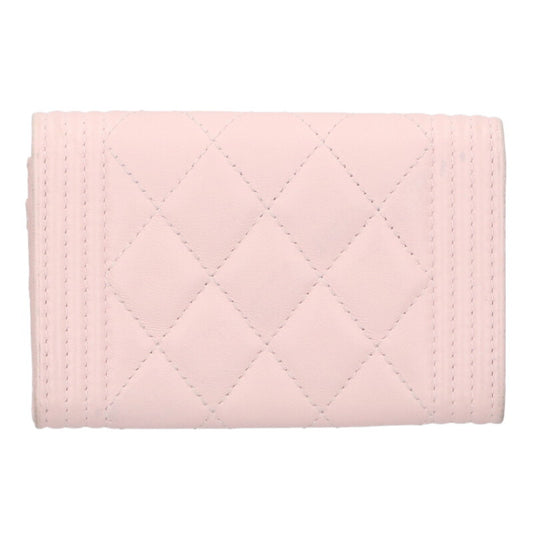 CHANEL Boy Chanel CC Logo Leather Card Case Size ONE SIZE