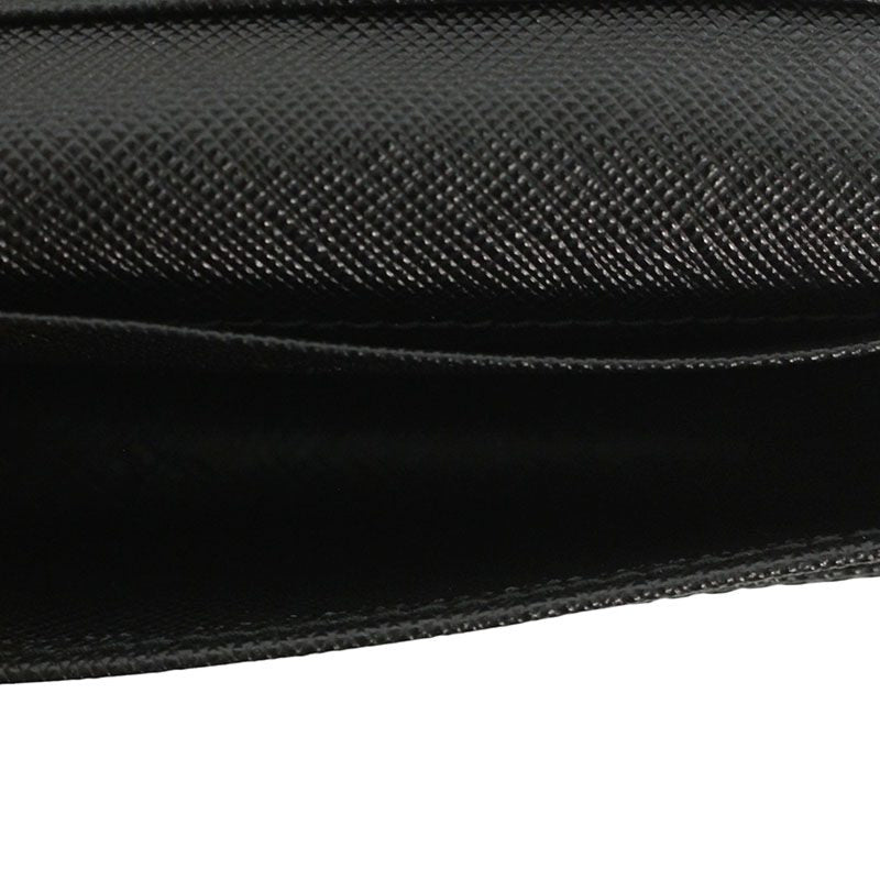 PRADA Triangle Logo Saffiano Leather Card Case Size ONE SIZE