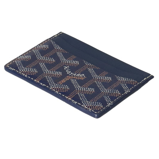 GOYARD Saint Sulpice Patterned PVC Holder Navy Card Case Size ONE SIZE