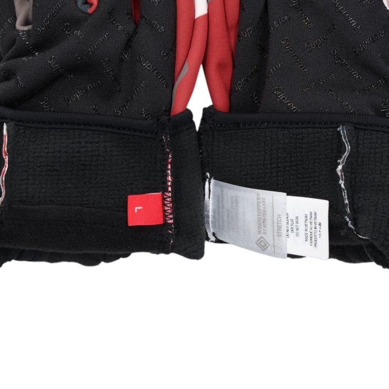 SUPREME WINDSTOPPER Zip Gloves Red Size L