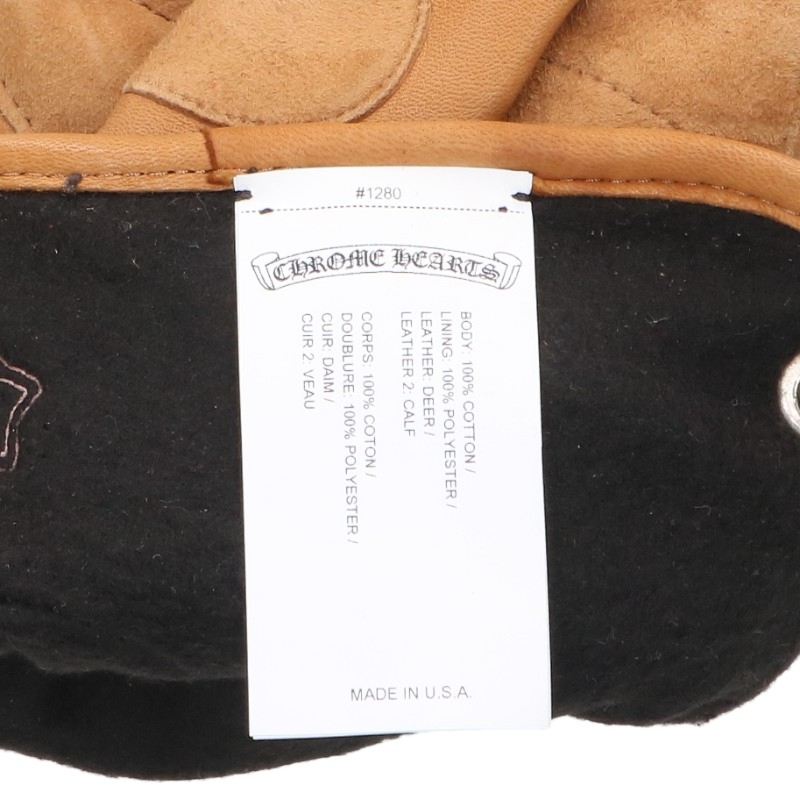 Chrome Hearts GLOBE CH Plus Leather Gloves Multi Size L