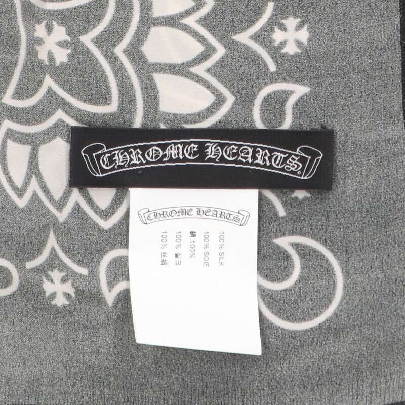 Chrome Hearts Oversized paisley scarf Black