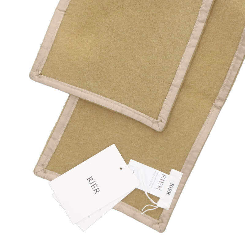 RIER Natural Fleece Scarf Beige Size ONE SIZE