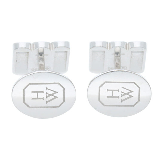 HARRY WINSTON K18WG Premier Square Cut Diamond Cufflinks