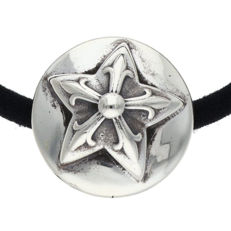 Chrome Hearts Star Button Hair Tie Black x Silver