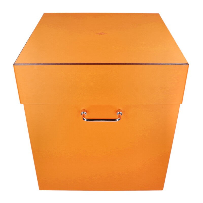 HERMES Equipages d'Hermes Leather Cork Stool Brown