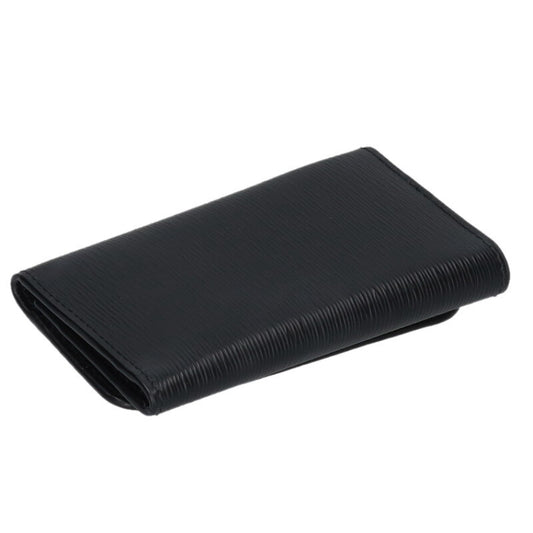 PRADA Triangle Logo Plate Key Case Black