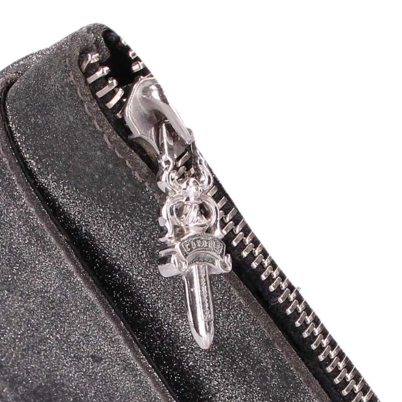 Chrome Hearts ZPR CHNG PURSE2 Glitter Change Purse Gray