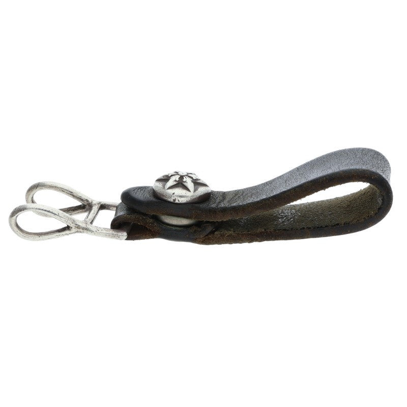 Chrome Hearts Star Leather Belt Loop Black x Silver