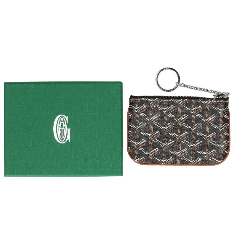 GOYARD Senat Nano PVC Monogram Key Case Brown
