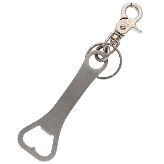 FENDI 7AP062 Bottle Opener Keyring Silver Size ONE SIZE