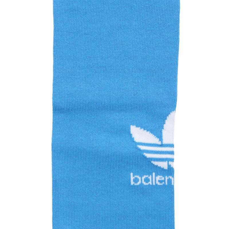 Balenciaga x Adidas Long logo embroidered socks Blue Size XL